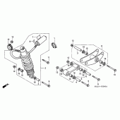 Схема узла: Задняя подвеска для Honda CBR600 CBR600F