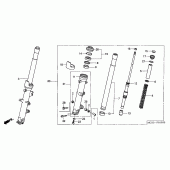 Схема узла: Вилка передней оси для Honda ST1300 Pan-European