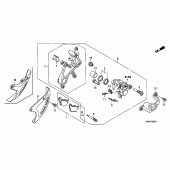 Схема узла: Задний тормозной суппорт для Honda CRF250 CRF250R