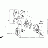 Схема вузла: Передній гальмівний супорт для Honda XR650