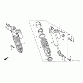 Схема узла: Задняя подвеска (CB750F2) для Honda CB750 Seven Fifty