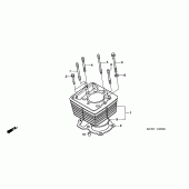 Схема вузла: Циліндр для Honda XR400