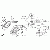 Схема вузла: Паливний бак для Honda CR250