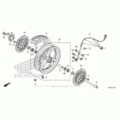 Схема узла: Передние колесо для Honda ST1300 Pan-European Police