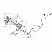 Схема вузла: Задній гальмівний супорт для Honda CMX300 Rebel