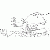 Схема узла: Задний тормозной цилиндр для Honda GL1500 Gold Wing Aspencade