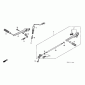 Схема вузла: Лапка гальма і Лапка перемикання для Honda VFR400