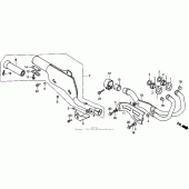 Схема вузла: Вихлопна система для Honda XR250