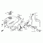 Схема вузла: Паливний бак для Honda CB1000 CB1000F