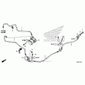 Схема вузла: Proportioning control valve + rear brake hose для Honda CTX1300