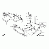 Схема вузла: Труба водна (ST1100S / AS) для Honda ST1100 Pan-European