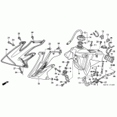 Схема вузла: Паливний бак (CRF450X5,6,7) для Honda CRF450 CRF450X