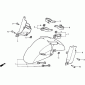 Схема вузла: Переднє крило для Honda CBR900RR CBR919RR Fireblade