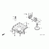 Схема вузла: Масляний насос & Піддон (CBF600S6 / SA6 / N6 / NA6) для Honda CBF600