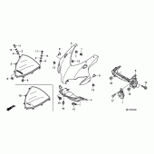 Схема узла: Передний обтекатель (1) для Honda CBR1000 CBR1000RR Fireblade