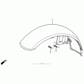 Схема вузла: Переднє крило для Honda VT600 Shadow VLX