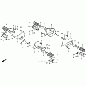 Схема узла: Подножки для Honda GL1500 Valkyrie Interstate