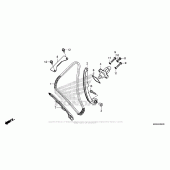 Схема вузла: Ланцюг ГРМ & Натяжник & Заспокоювач для Honda CBR500 CBR500R