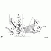 Схема узла: Передний тормозной цилиндр для Honda NSA700 DN-01