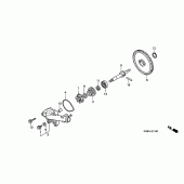 Схема вузла: Водяний насос для Honda VT125 Shadow