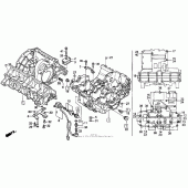 Схема вузла: Картер двигуна для Honda CBR1000 CBR1000F Hurricane