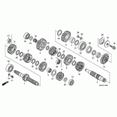 Схема вузла: Трансмісія для Honda CRF450 CRF450X