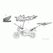 Схема вузла: Label read the manual (1) для Honda CB600F Hornet