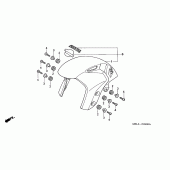 Схема узла: Переднее крыло для Honda CBR1000 CBR1000RR Fireblade