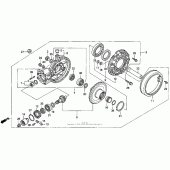 Схема узла: Приводной редуктор для Honda GL1500 Gold Wing Aspencade