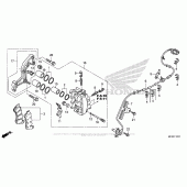 Схема вузла: Передній гальмівний супорт (2) для Honda VT1300 Interstate