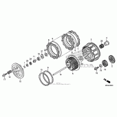 Схема вузла: Зчеплення для Honda CRF450 CRF450R