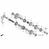 Схема вузла: Трансмісія для Honda VTX1800