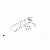 Схема узла: Переднее крыло для Honda XR250