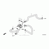 Схема вузла: Система вентиляція картера для Honda VTX1800