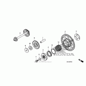 Схема вузла: Привід стартера для Honda CBR600 CBR600RR