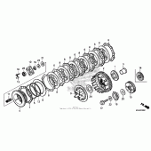 Схема вузла: Зчеплення для Honda VT750 Shadow Aero