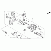 Схема вузла: Vt1100c2rear brake caliper для Honda VT1100 Shadow ACE