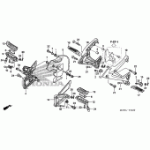 Схема вузла: Підніжки для Honda VFR800 Interceptor