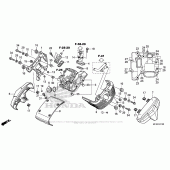 Схема вузла: Передня клапанна кришка для Honda VT1300 Fury