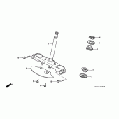 Схема вузла: Рульова траверса для Honda NX500 Dominator