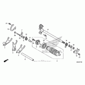 Схема узла: Gearshift drum (1) для Honda NC700