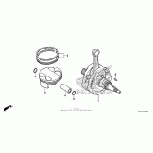 Схема вузла: Колінчастий вал & Поршень для Honda CRF450 CRF450R