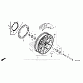 Схема вузла: Переднє колесо для Honda CBR500