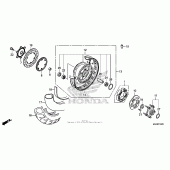 Схема вузла: Заднє колесо 2 для Honda VT750 Shadow Spirit