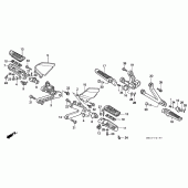 Схема вузла: Підніжки (1) для Honda CBR900RR CBR900RR Fireblade