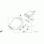 Схема вузла: Сидіння для Honda VT750 Shadow ACE