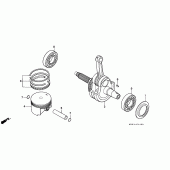 Схема вузла: Поршень & Колінчастий вал для Honda NX650 Dominator