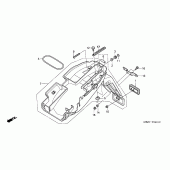 Схема вузла: Заднє крило (CB600F3 / 4/5/6) для Honda CB600F Hornet