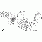 Схема вузла: Left crankcase cover / generator для Honda NX250