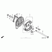 Схема узла: Задний тормозной барабан для Honda VT750 Shadow Spirit